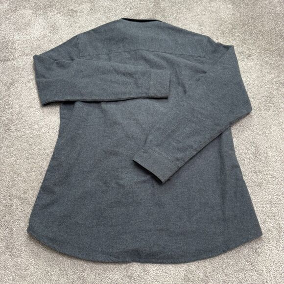 Grizzy Mountain Flannel Shacket Shirt Mens Medium Blue Heavyweight Cotton Work - Picture 2 of 13